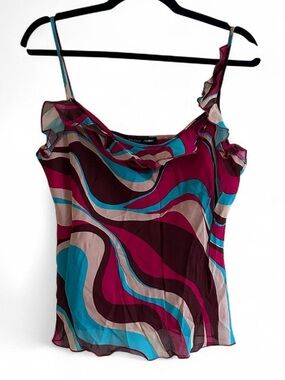 Vintage Y2K Jaloux Zalu Multicolor Ruffle Cami Top